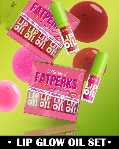 4 Colors Lip Oil Lip GlazeHydrating Tinted Plumping Lip GlossFat Lip Oil Drip... - Picture 8 of 8