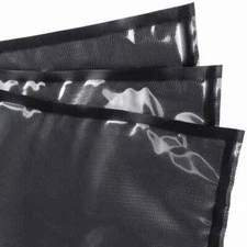 11" x 24" 5 MIL Precut Black/Clear Vacuum Sealer Bags for Food Storage - 50 Pack