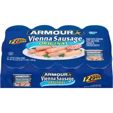 Armour Original Vienna Sausage, Original, 4.6 oz Can, 12 Count