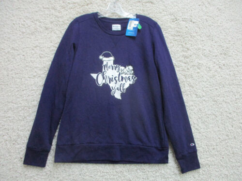 NEW Champion TCU Horned Frogs Sweater Large Purple Merry Christmas Y'all Womens - Picture 1 of 12