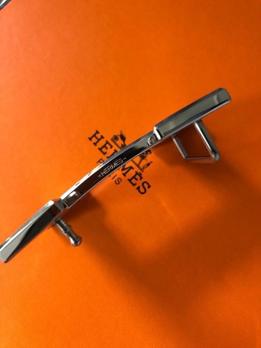 Cintura Originale Hermes Reversibile Belt 38mm. Blu/Black H Silver Taglia 100 - Imagen 13 de 15
