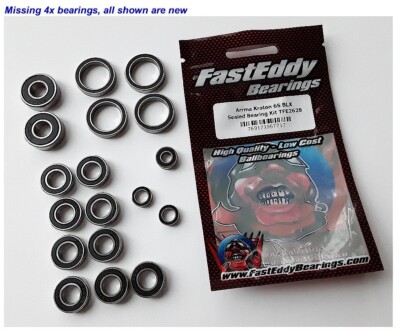 FastEddy Sealed Bearing Kit For Arrma Vorteks Brushed RC Car – 14pc Replacement Set