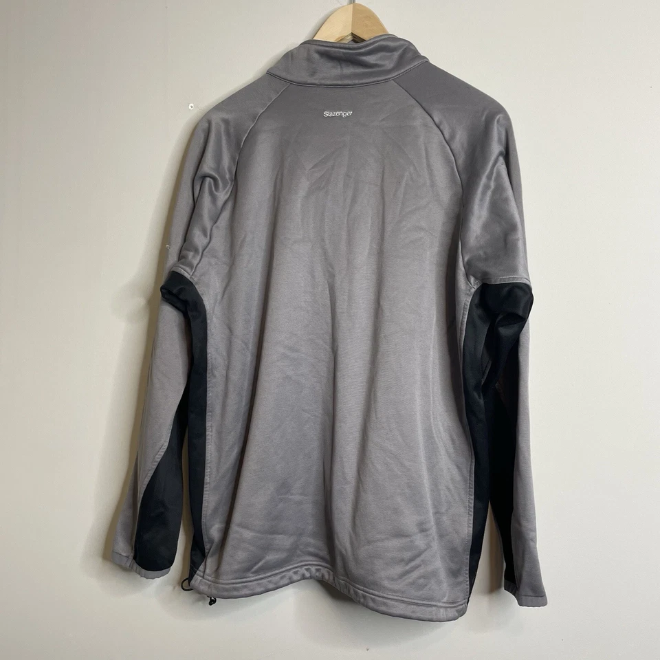 SLAZENGER Men's GOLF Gray Pullover Long Sleeve Shirt 1/4 Zip Jacket Size Large - Image 3 of 3