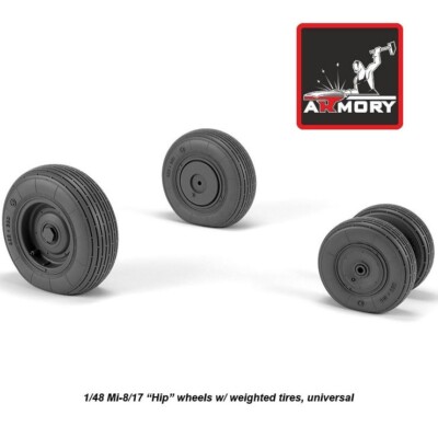 Armory Models AR AW48038 Scale kit 1/48 Mil Mi-8/17 Hip wheels w/ weighted tires