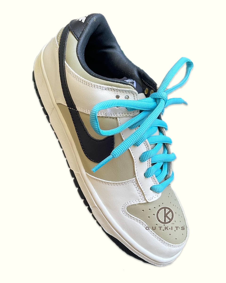 LIGHT CREAM THICK 10MM OVAL SHOELACES NIKE SB DUNK REPLACEMENT