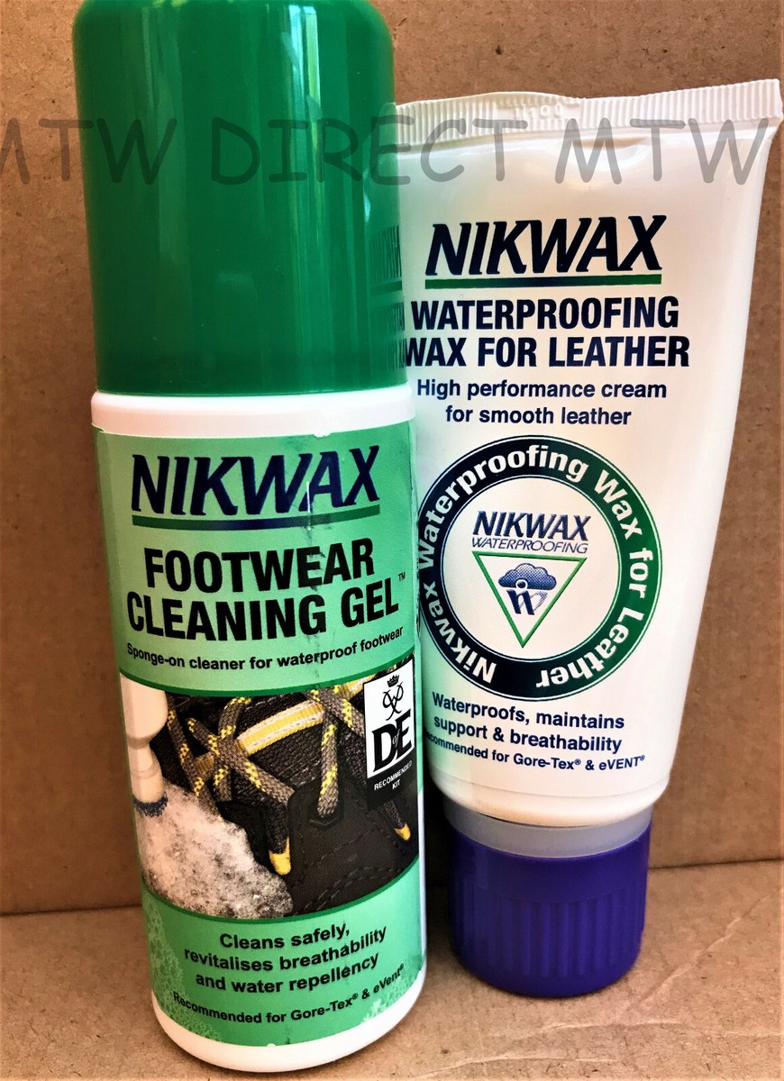 125ml NIKWAX CLEANING GEL 60ml NIKWAX WATERPROOFING WAX- LEATHER