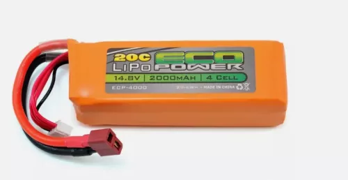 EcoPower "Electron" 4S LiPo 20C Battery Pack (14.8V/2000mAh) (Starter Box)