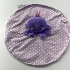 Purple Octopus Snuggle Buddy B Boutique By Evergreen Lovey Baby Blanket Security
