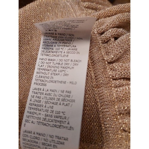 ¡NUEVO! Chaleco/encogimiento de hombros tejido dorado Blugirl de Blumarine, hecho en Italia. Talla S US $408 - Imagen 7 de 11
