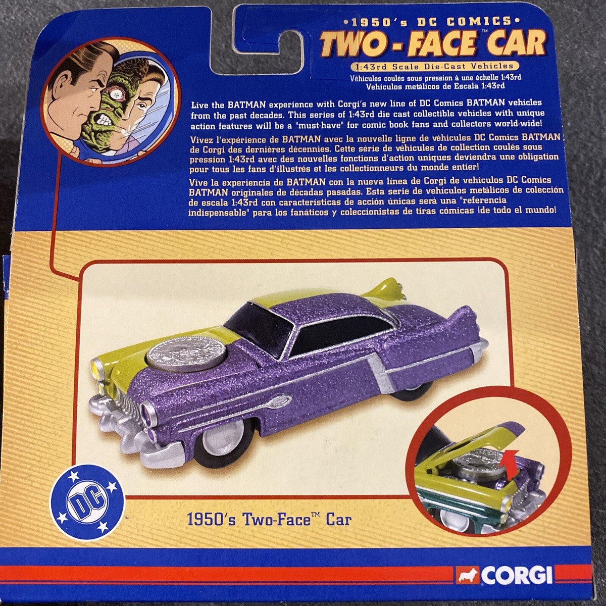 CORGI BATMAN TWO FACE CAR 1950'S DC 1:43 | eBay UK