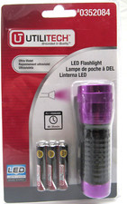 UV-ULTRA VIOLET BLACK LIGHT LED FLASHLIGHT UTILITECH 0352084 New