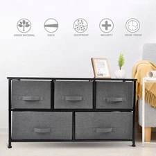 5 Drawers Modern Dresser Chest of Drawers Contemporary Furniture Wooden Storage