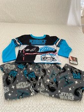 NWT Boy's DISNEY'S STAR WARS Two Piece Long Sleeve Top Fleece Bottoms Size 4-5 