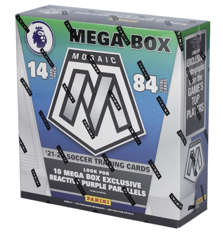 2021-22 Panini Mosaic Soccer Premier League Factory Sealed Mega Box FANATICS