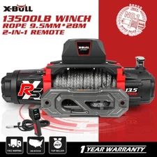 X-BULL Electric Winch 13500LBS 12V Synthetic Rope Towing Truck 4WD Off Road XRS
