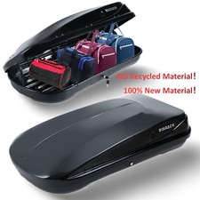 Waterproof Glossy Car Top Cargo Carrier Roof Mount Travel Storage Box W Lock