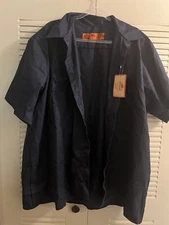For Red Kap Men's Work Utility Coveralls Overalls Jumpsuit Navy Blue Size XXL