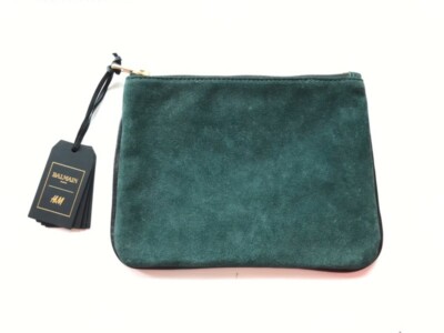 Clutch verde Balmain x H&M bolso cartera