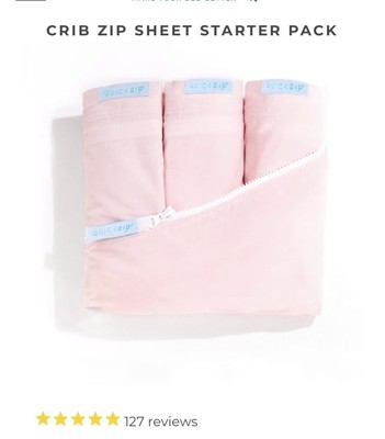 quickzip crib sheet set