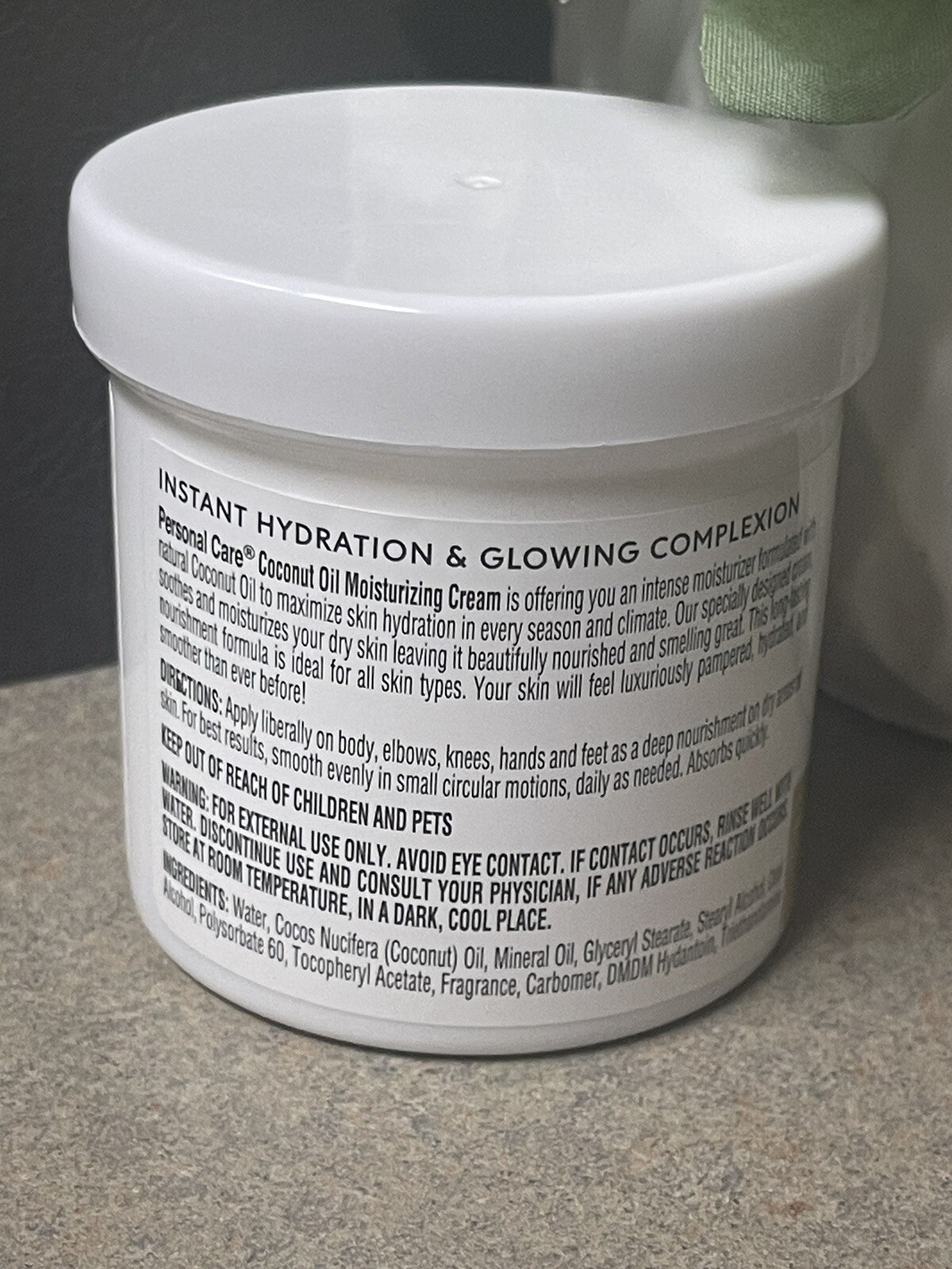 Personal Care Coconut Oil Moisturizing Cream Ex:12/26