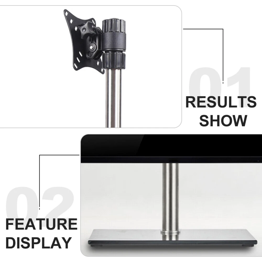 Vertical Laptop Monitor Stand with Desk Clamp for Space-Saving Setup