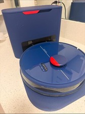 bObsweep Dustin Wi-Fi Connected Self-Emptying Robot Vacuum and Mop - Navy