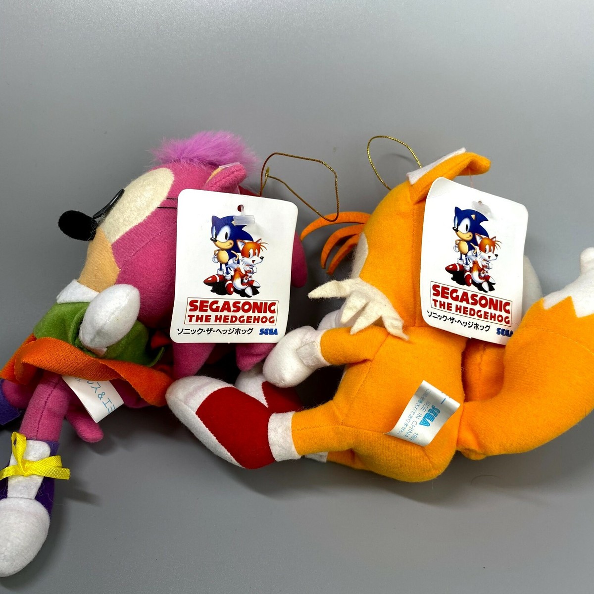 Rare 2set 1993 Sonic the Hedgehog Tails and Amy SEGA Plush 8