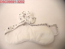 J. Crew Women's White Navy Stars Sleep Eye Mask  Scrunchie Set, OS 099106451267