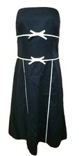 ANN TAYLOR  Women Size 10 Navy Blue Strapless Flare Mini Party Prom  Dress 