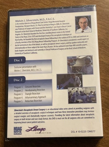 HOAG Hospital: Silverstein’s Oncoplastic Breast Surgery (DVD) Medical Doctor R5 - Picture 2 of 10