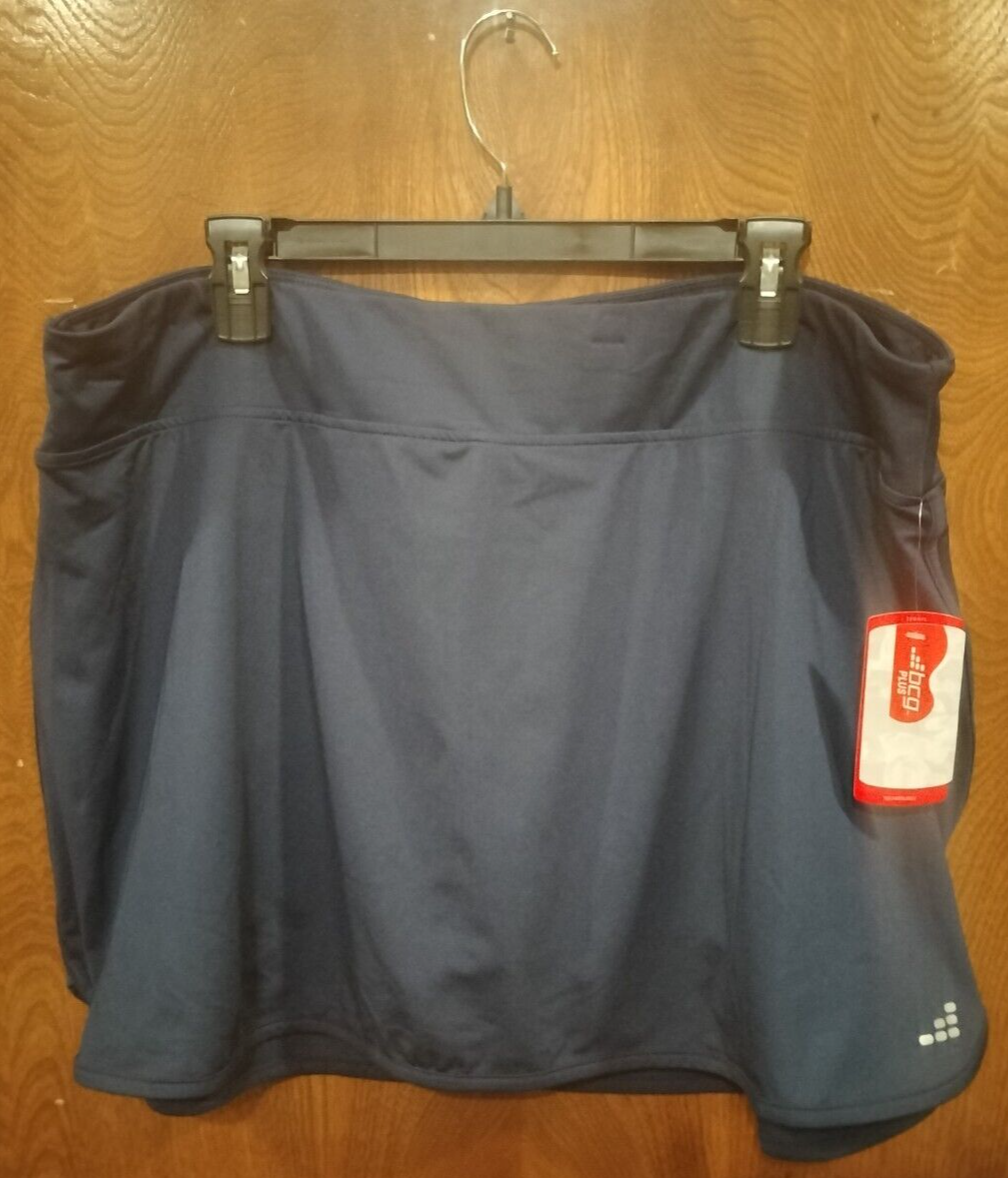 BCG Women's Plus Tennis Taped Skirt (BLUE)