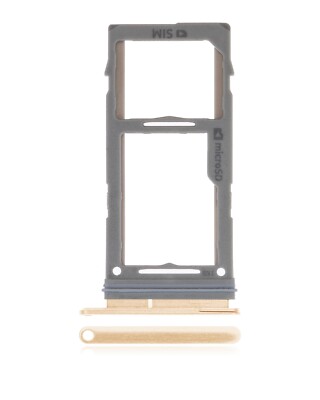 Single Sim Card Tray Compatible For Samsung Galaxy S10 / S10 Plus / S10E (Gold)