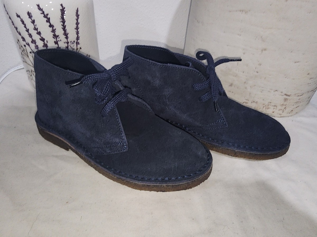 J CREW Crew Cuts Blue Suede Shoes Sz Kid 2 MacAlister Italy  display picture 3