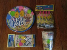 Bananas in Pajamas Party Supplies Birthday 4pc Lot 1995 Unique Multi-color NOS