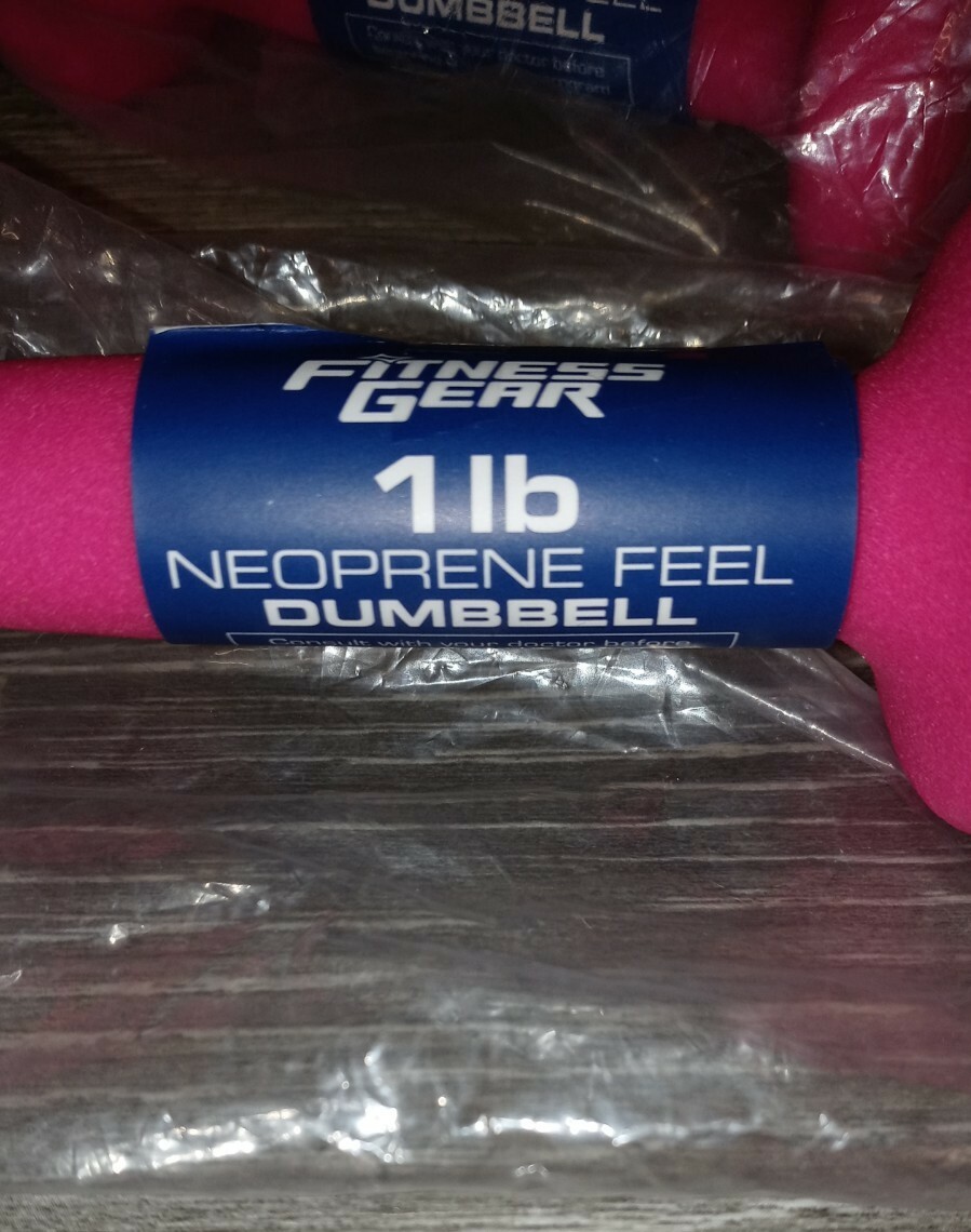 Coppia pesi manubri Fitness Gear Neoprene Feel 1LB totale 2LB colore rosa foto 3