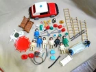 Vintage EARLY 1976 1974 Playmobil Rescue Car & Accessories / Fire Police