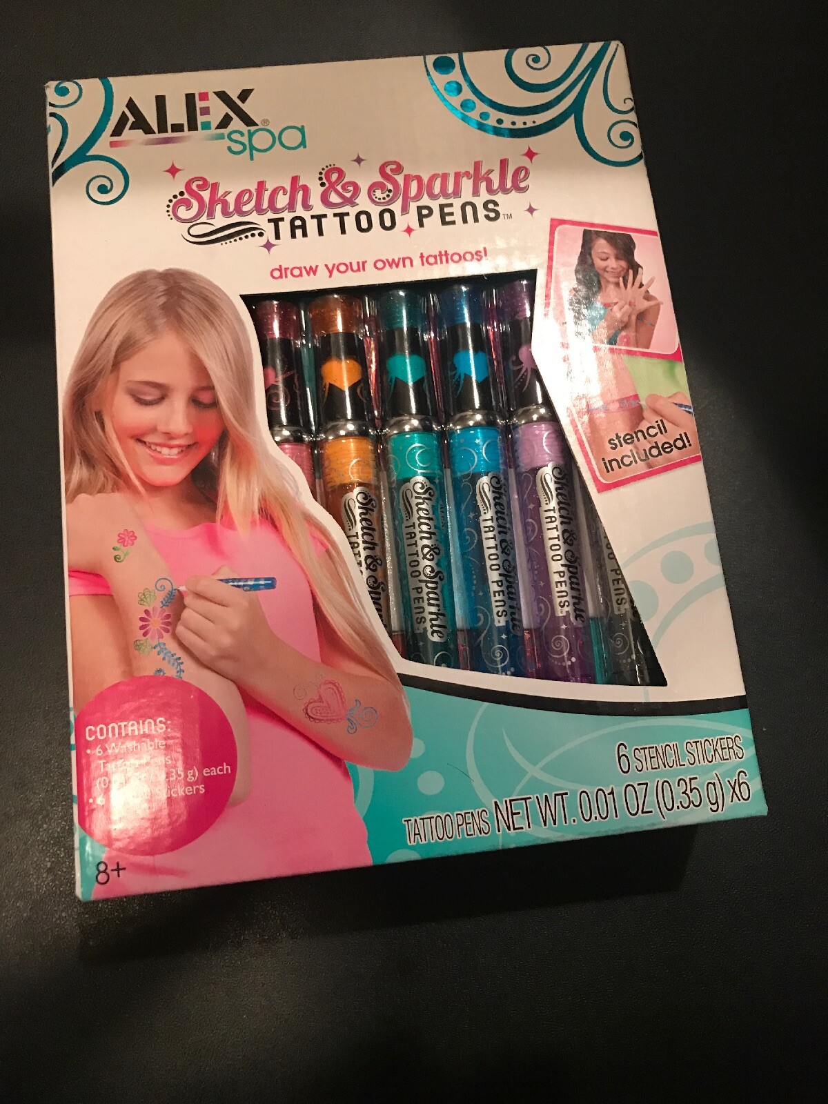 Alex Spa Sketch And Sparkle Tattoo Pens Draw Your Own Tattoos Diy Kids Ages 8