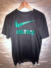 EUC Men's NIKE The Nike Tee Athletic Cut Dri-Fit Boston Celtics T-Shirt Black M