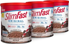 Slimfast Meal Replacement Powder, Original Rich Chocolate Royale, Shake Mix, 10G
