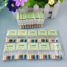 50X Dental Endo Root Canal K-FILES Stainless Steel Hand Use Assorted 25mm 15-40#