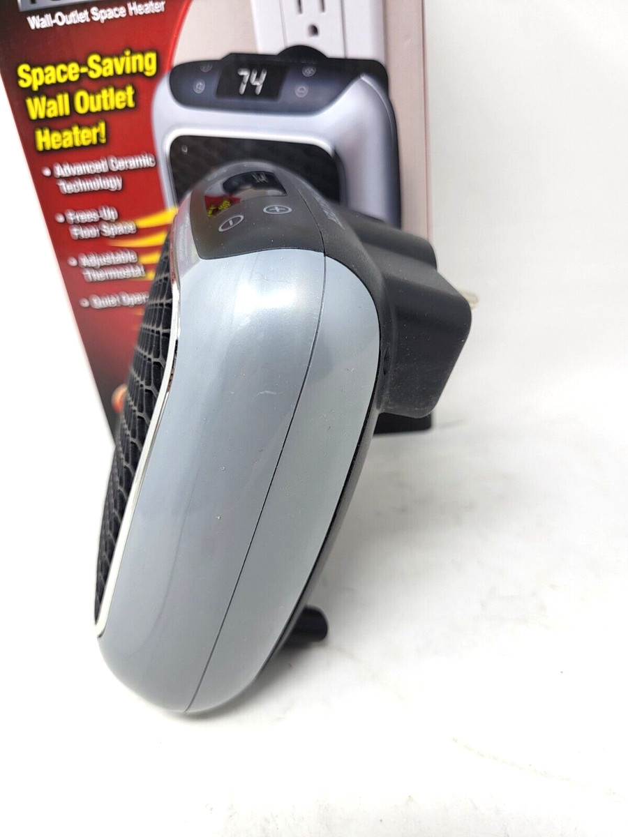 Ontel Handy Heater Turbo 800 Wall Outlet Small Space Heater with Thermostat  735541068218 | eBay