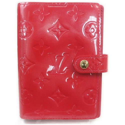 Louis Vuitton Red Monogram Vernis Small Ring Agenda PM Diary Cover 859021 |  eBay