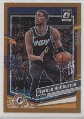 2023-24 Panini Donruss Optic Orange Prizm 77/199 Tyrese Haliburton #27 5l1