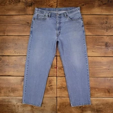 Levis 550 Jeans 38x30 Mens 00s Blue Relaxed Taper Light Stonewash Denim