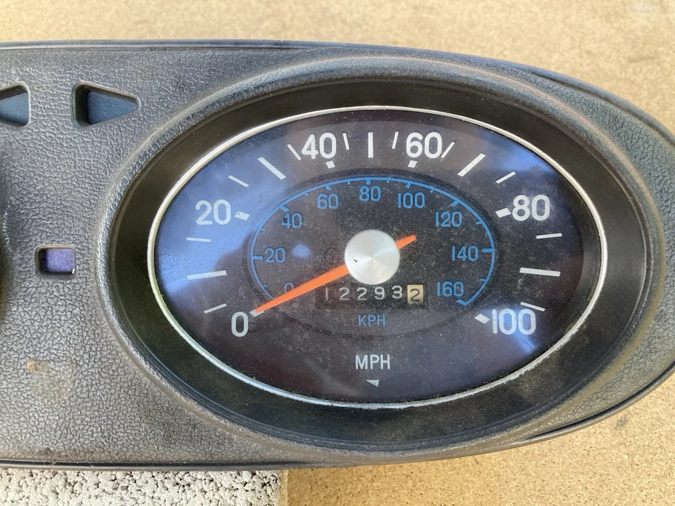 1972-76 Chevy LUV Pickup Gauge Cluster, Dash Insert, Speedometer, OEM, Chevrolet - Image 3 of 4