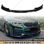 For BMW 5 Series G30 G31 M Sport 2017-2020 Gloss Black Front Bumper Splitter Lip