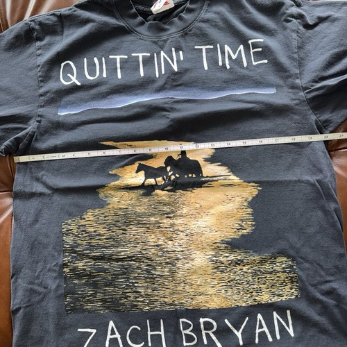 Offizielles Zach Bryan 2024 The Quittin Time Tour Herren Medium T-Shirt Grafik schwarz - Bild 5 von 6