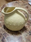 VINTAGE MCCOY POTTERY PALE YELLOW HOBNAIL ICE LIP PITCHER