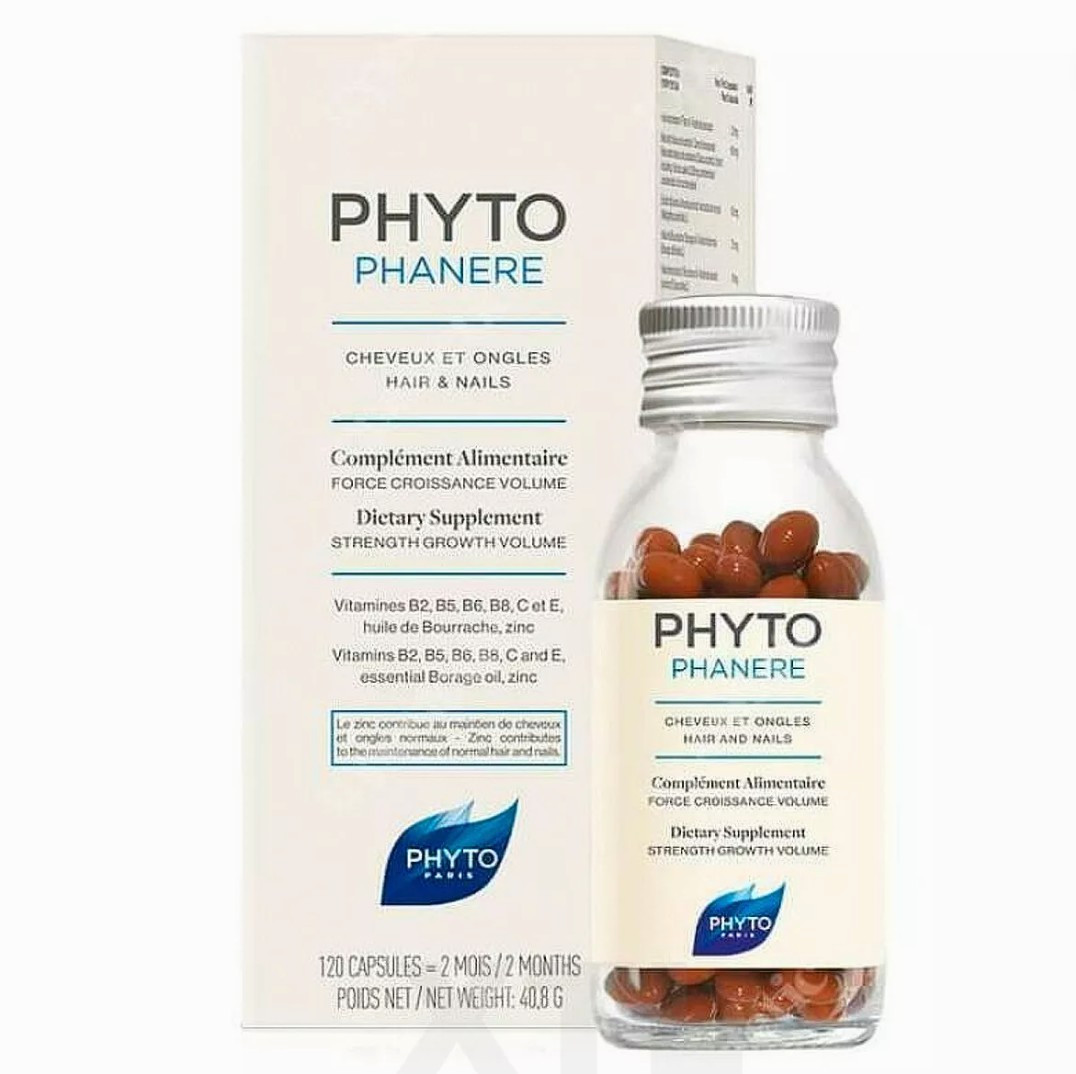 Phyto Phytophanere Hair & Nails Dietary Supplements 120 Caps EXP 06/2027