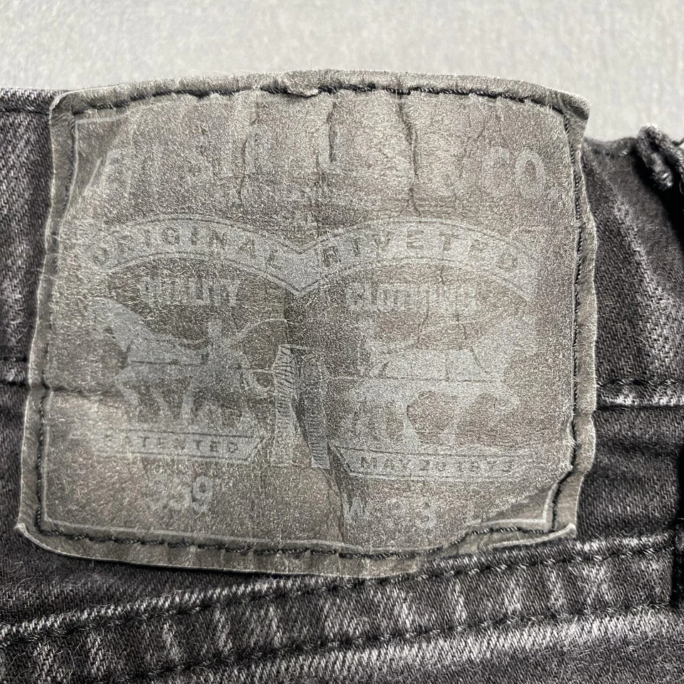 Pantalones de mezclilla rectos relajados elásticos negros 33x32 Levis 559 para hombre Foto 2 de 4